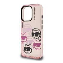   KARL LAGERFELD IML MULTI K&CH HEADS szilikon telefonvédő (ütésállóság, kameravédő) RÓZSASZÍN