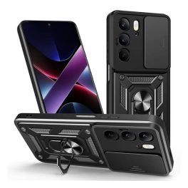 Defender szilikon telefonvédő (ütésállóság, tartógyűrű, kameravédő) FEKETE   Defender szilikon telefonvédő (ütésállóság, tartógyűrű, kameravédő) FEKETE