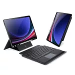 DUX DUCIS DK bluetooth billentyűzet + touch pad (Type-C aljzat, mágneses, asztali tartó, QWERTY) FEKETE