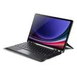 DUX DUCIS DK bluetooth billentyűzet + touch pad (Type-C aljzat, mágneses, asztali tartó, QWERTY) FEKETE
