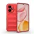 Szilikon telefonvédő (ütésállóság, kameravédő, 3D) PIROS
