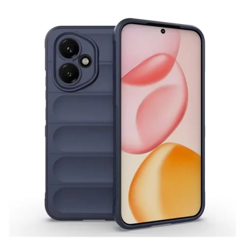 Szilikon telefonvédő (ütésállóság, kameravédő, 3D) SÖTÉTKÉK