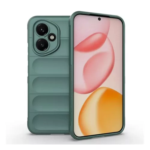 Szilikon telefonvédő (ütésállóság, kameravédő, 3D) SÖTÉTZÖLD