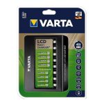 VARTA LCD MULTI CHARGER+ akkutöltő (240V, 8xAA/AAA elem kompatibilis, LED kijelző) FEKETE