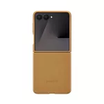 SAMSUNG műanyag telefonvédő (ECO vegán bőr hátlap) BARNA