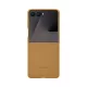 SAMSUNG műanyag telefonvédő (ECO vegán bőr hátlap) BARNA