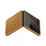 SAMSUNG műanyag telefonvédő (ECO vegán bőr hátlap) BARNA