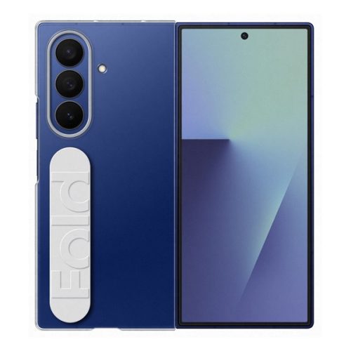 SAMSUNG szilikon telefonvédő (kézpánt + képernyővédő fólia) ÁTLÁTSZÓ
