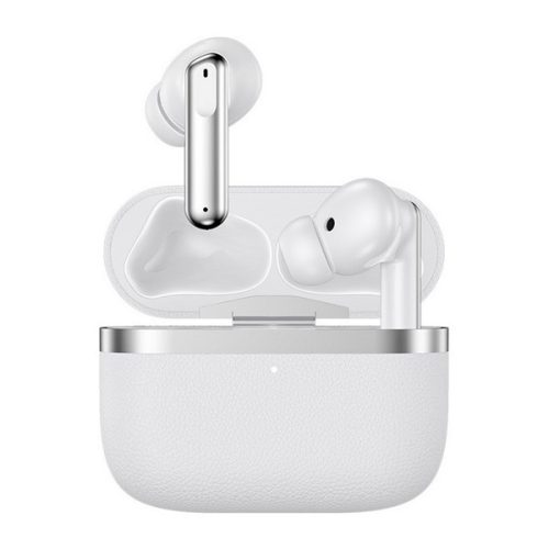 DEVIA ULTRA1 bluetooth fülhallgató SZTEREO (v5.4, TWS, mikrofon, aktív zajszűrő, bőr hatás + töltőtok) FEHÉR