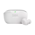 JBL VIBE BUDS bluetooth fülhallgató SZTEREO (v5.2, TWS, mikrofon, mélyhang kiemelés, IP54 + töltőtok) FEHÉR