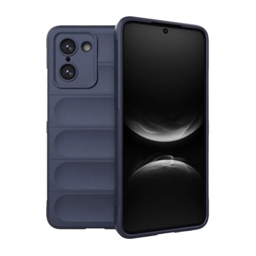 Szilikon telefonvédő (ütésállóság, kameravédő, 3D) SÖTÉTKÉK
