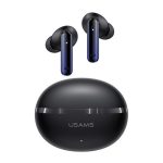 USAMS ECHO E02 bluetooth fülhallgató SZTEREO (v5.3, TWS, aktív zajszűrő + töltőtok) FEKETE