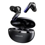 USAMS ECHO E02 bluetooth fülhallgató SZTEREO (v5.3, TWS, aktív zajszűrő + töltőtok) FEKETE