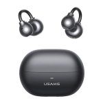 USAMS ECHO R02 bluetooth fülhallgató SZTEREO (v5.3, TWS, zajszűrő, fülre csíptethető + töltőtok) FEKETE