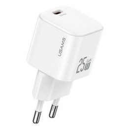 USAMS JC MINI hálózati töltő Type-C aljzat (25W, PD gyorstöltő, GaN) FEHÉR   USAMS JC MINI hálózati töltő Type-C aljzat (25W, PD gyorstöltő, GaN) FEHÉR