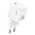 USAMS JC MINI hálózati töltő Type-C aljzat (25W, PD gyorstöltő, GaN) FEHÉR