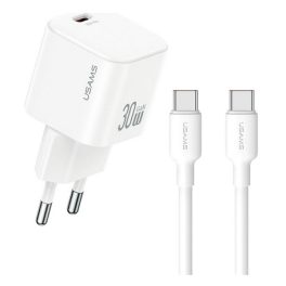 USAMS JO hálózati töltő Type-C aljzat (30W, PD gyorstöltő + Type-C kábel) FEHÉR   USAMS JO hálózati töltő Type-C aljzat (30W, PD gyorstöltő + Type-C kábel) FEHÉR
