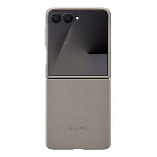 SAMSUNG műanyag telefonvédő (ECO vegán bőr hátlap) SZÜRKE
