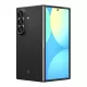 SPIGEN AIRSKIN szilikon telefonvédő (ütésállóság, karbon minta) FEKETE