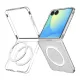 SPIGEN AIRSKIN szilikon telefonvédő (ütésállóság, karbon minta, MagSafe) FEHÉR