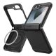 SPIGEN TOUGH ARMOR PRO műanyag telefonvédő (ütésállóság, kitámasztó, karbon minta, MagSafe) FEKETE