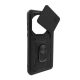 Defender szilikon telefonvédő (ütésállóság, tartógyűrű, kameravédő) FEKETE