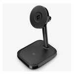 SPIGEN ARCFIELD asztali töltőállvány 2in1 (15W, wireless, Airpods töltő, LED jelzés, Qi2) FEKETE