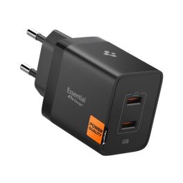 SPIGEN ESSENTIAL hálózati töltő 2 USB aljzat (47W, GaN, PD gyorstöltő 3.0) FEKETE   SPIGEN ESSENTIAL hálózati töltő 2 USB aljzat (47W, GaN, PD gyorstöltő 3.0) FEKETE