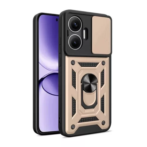 Defender szilikon telefonvédő (ütésállóság, tartógyűrű, kameravédő) ARANY