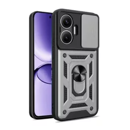   Defender szilikon telefonvédő (ütésállóság, tartógyűrű, kameravédő) EZÜST
