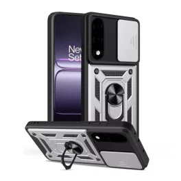   Defender szilikon telefonvédő (ütésállóság, tartógyűrű, kameravédő) EZÜST