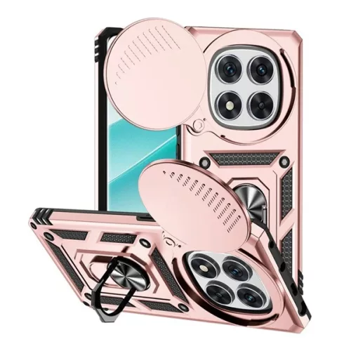 Defender szilikon telefonvédő (ütésállóság, tartógyűrű, kameravédő) ROZÉARANY