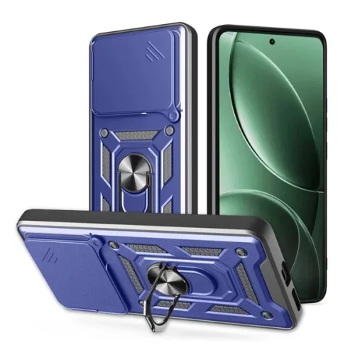 Defender szilikon telefonvédő (ütésállóság, tartógyűrű, kameravédő) SÖTÉTKÉK
