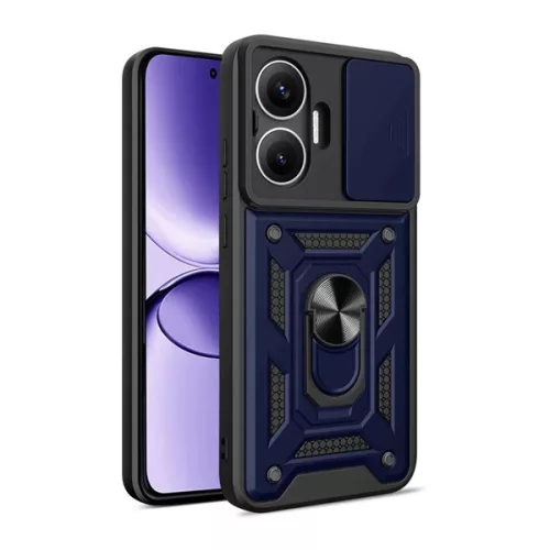 Defender szilikon telefonvédő (ütésállóság, tartógyűrű, kameravédő) SÖTÉTKÉK