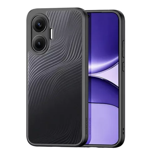 DUX DUCIS AIMO szilikon telefonvédő (ütésállóság, kameravédő, matt, hullám) FEKETE