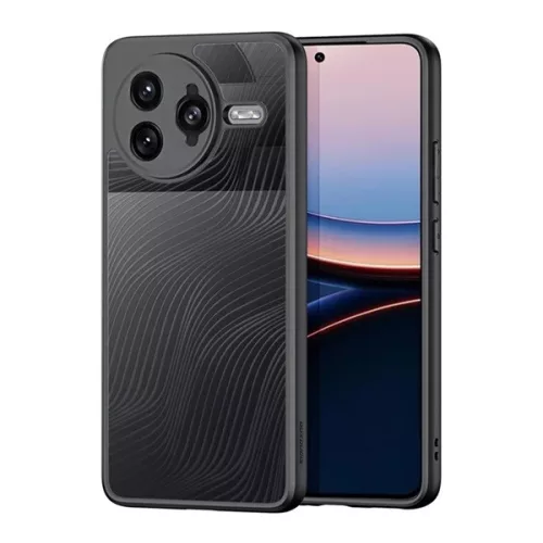 DUX DUCIS AIMO szilikon telefonvédő (ütésállóság, kameravédő, matt, hullám) FEKETE