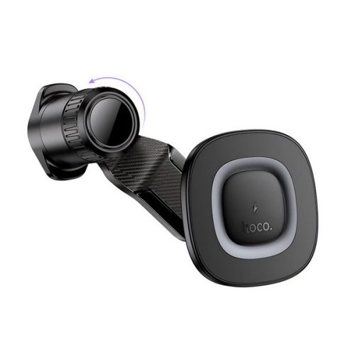 HOCO HW30 autós tartó (szellőzőre, mágneses, 360°, wireless, gyorstöltő, 15W) FEKETE