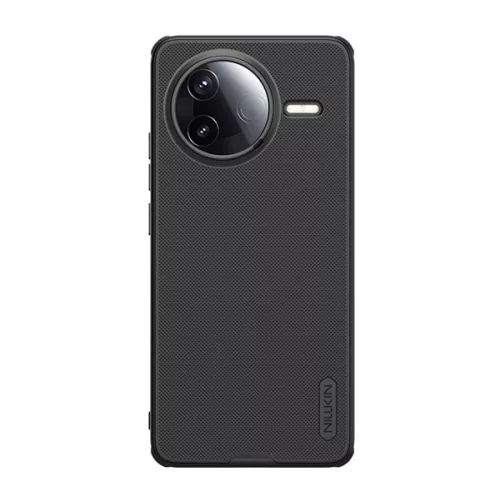 NILLKIN SUPER FROSTED PRO műanyag telefonvédő (ütésállóság, gumírozott, érdes felület) FEKETE