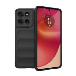 Szilikon telefonvédő (ütésállóság, kameravédő, 3D) FEKETE   Szilikon telefonvédő (ütésállóság, kameravédő, 3D) FEKETE