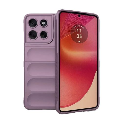 Szilikon telefonvédő (ütésállóság, kameravédő, 3D) LILA