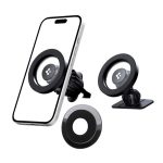 SPIGEN MFT13 autós tartó (szellőzőre, műszerfalra, öntapadó, 360°, mágneses) FEKETE