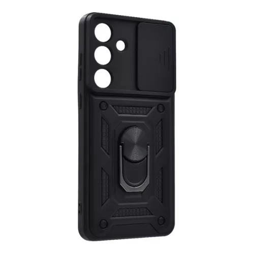 Defender szilikon telefonvédő (ütésállóság, tartógyűrű, kameravédő) FEKETE