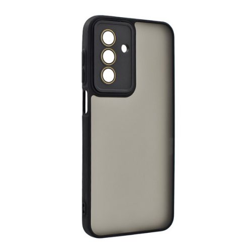 Szilikon telefonvédő (ütésállóság, akril hátlap, kameravédő) FEKETE