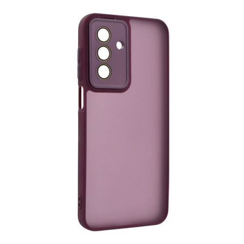 Szilikon telefonvédő (ütésállóság, akril hátlap, kameravédő) LILA