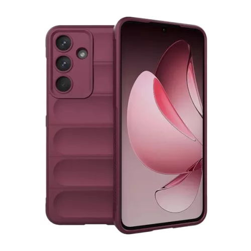 Szilikon telefonvédő (ütésállóság, kameravédő, 3D) BORDÓ