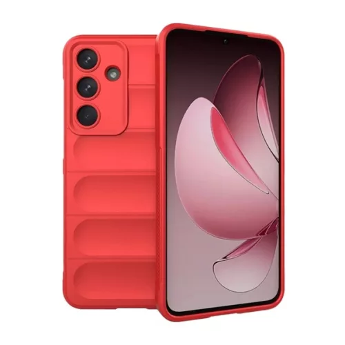 Szilikon telefonvédő (ütésállóság, kameravédő, 3D) PIROS