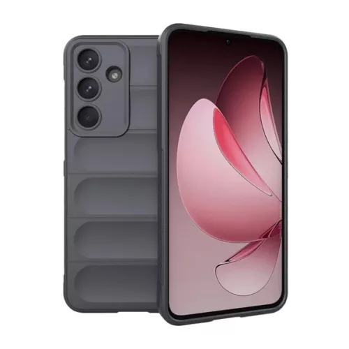 Szilikon telefonvédő (ütésállóság, kameravédő, 3D) SÖTÉTSZÜRKE