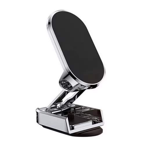 Designed for SAMSUNG autós tartó (műszerfalra, öntapadó, 360°, állítható, mágneses, összecsukható) FEKETE