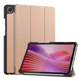   Tok álló, bőr hatású (aktív FLIP, oldalra nyíló, TRIFOLD, asztali tartó) ROZÉARANY