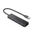 UGREEN CM219 USB HUB 4in1 (elosztó, 4 USB aljzat, 15cm) FEKETE
